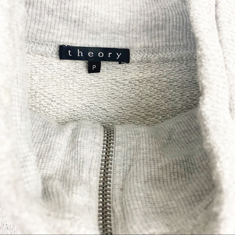 Theory Zip Up Sweater Gray Size P - Picture 4 of 4